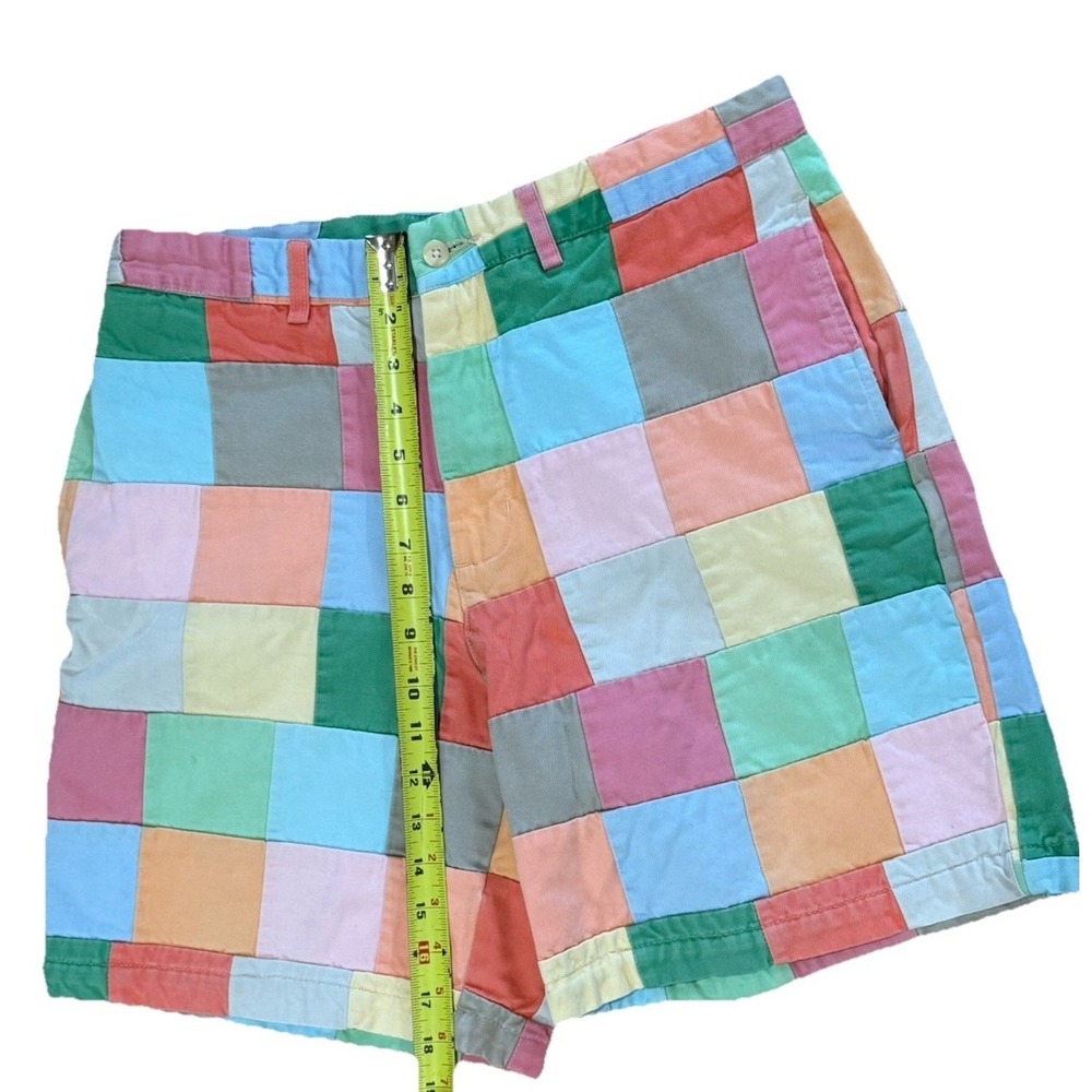 Vineyard Vines Shorts Patchwork Seersucker Pink Green Blue Cotton Men's Size 30